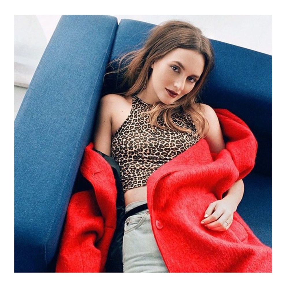 American Apparel leopard print crop